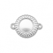 BY31&reg; Tussenstuk van Stainless steel Roestvrij staal (RVS) met setting voor SS30 flatback Silver