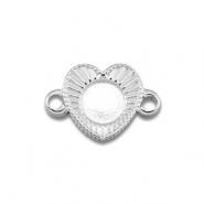 BY31&reg; Tussenstuk van Stainless steel Roestvrij staal (RVS) met setting voor SS20 flatback Silver