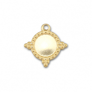 BY31&reg; Bedels van Stainless steel Roestvrij staal (RVS) met setting voor SS16 flatback Gold