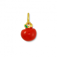 Metaal bedels apple Red-gold