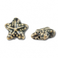 Keramiek kraal starfish Light brown