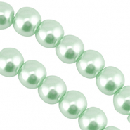 Glasparels rond 8mm Pastel mint green