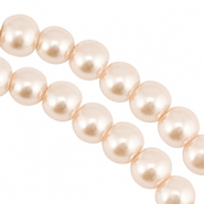 Glasparels rond 4mm Light beige