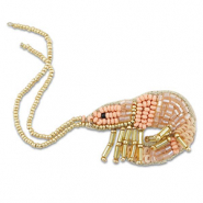 Broches shrimp Peach-gold