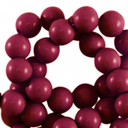 8 mm kralen van acryl shiny Cherry red