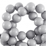 6 mm kralen van acryl shiny Grey