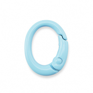 Gekleurde onderdelen voor sleutelhanger oval Light blue