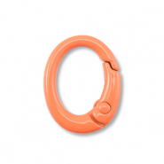 Gekleurde onderdelen voor sleutelhanger oval Orange