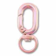 Gekleurde onderdelen voor sleutelhanger oval Pink-AB coating