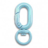Gekleurde onderdelen voor sleutelhanger oval Light blue-AB coating
