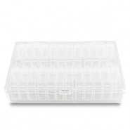 Sieraden display opbergbox 24 vaks Transparent