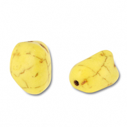 Keramiek kraal irregular Yellow