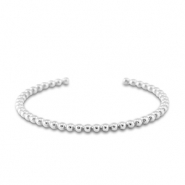 Armbanden van Stainless steel Roestvrij staal (RVS) bangle Silver