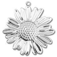 Hangers van Stainless steel Roestvrij staal (RVS) flower Silver
