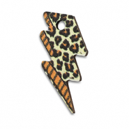Houten bedel thunder Off white-orange-brown
