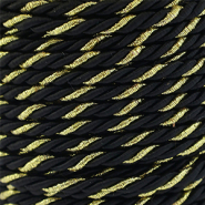 Musthave koord twisted 3mm Black-gold