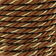 Musthave koord twisted 3mm Brown-gold