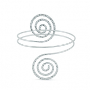 Arm cuff spiral Silver