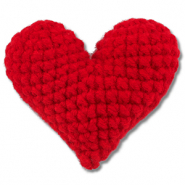 Heart gehaakt Red
