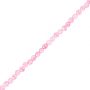 Schelp kralen round Pink