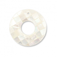 Schelp hanger donut White (natuurlijke kleur schelp)