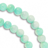 Glaskralen 8 mm Mint turquoise