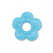 Glas kralen flower Blue