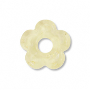 Glas kralen flower Yellow