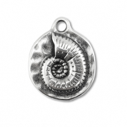Metaal bedels DQ shell Antiek zilver (nikkelvrij)