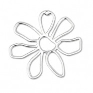 Metaal bedels DQ flower Antiek zilver (nikkelvrij)