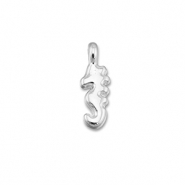Metaal bedels DQ seahorse Antiek zilver (nikkelvrij)