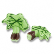 Keramiek kraal palmtree Green-brown