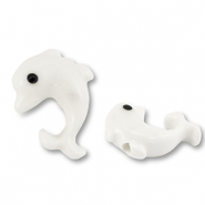 Keramiek kraal dolphin White