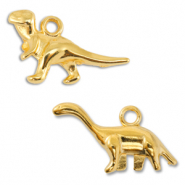 Metaal bedels DQ dinosaur Goud (nikkelvrij)
