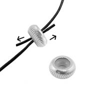 Benodigdheden van Stainless steel Roestvrij staal (RVS) bead stopper with motif 9mm Silver