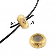 Benodigdheden van Stainless steel Roestvrij staal (RVS) bead stopper with motif 7mm Gold