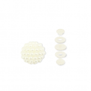 Kralen parel-look acryl Off white