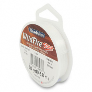 Rijgdraad Beadalon Wildfire Ultra 0.10mm Frost white