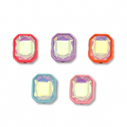 Metaal kralen enamel rectangle Multicolour