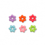 Metaal kralen enamel flower Multicolour