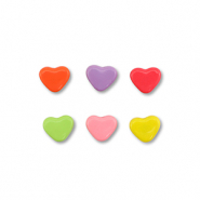 Metaal kralen enamel heart Multicolour