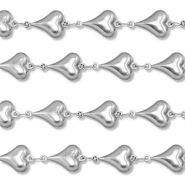 Benodigdheden van Stainless steel Roestvrij staal (RVS) jasseron heart Silver