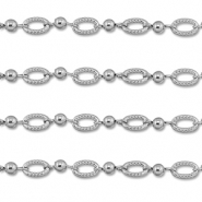 Benodigdheden van Stainless steel Roestvrij staal (RVS) jasseron oval with ball Silver