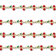Benodigdheden van Stainless steel Roestvrij staal (RVS) jasseron cherries Gold-red-green