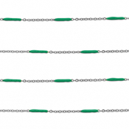 Benodigdheden van Stainless steel Roestvrij staal (RVS) jasseron with rod Silver-green