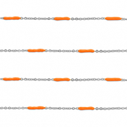 Benodigdheden van Stainless steel Roestvrij staal (RVS) jasseron with rod Silver-orange