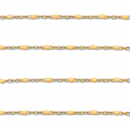 Benodigdheden van Stainless steel Roestvrij staal (RVS) jasseron 1mm Gold-peach orange