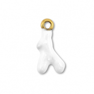 Bedels van Stainless steel Roestvrij staal (RVS) coral Gold-white
