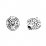 Kralen van Stainless steel Roestvrij staal (RVS) dots Silver