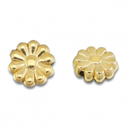 Kralen van Stainless steel Roestvrij staal (RVS) flower Gold